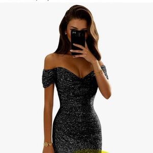 Elegant Black Off-Shoulder Dress